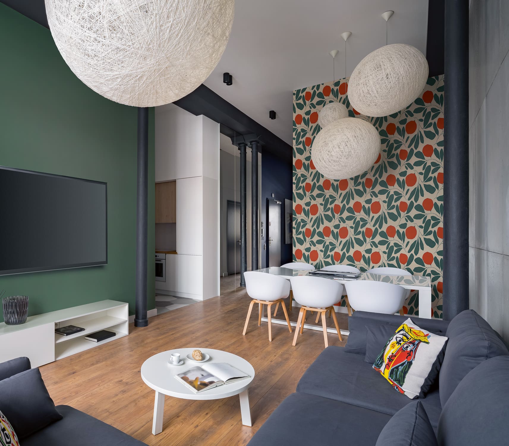 Обои Luna Крафт Эстамп CRF3 020 10,05×1 фото в интерьере